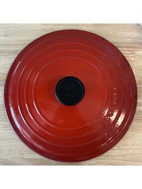 Le Creuset #26 10" Cerise Red Cast Iron Lid ONLY – Made in France